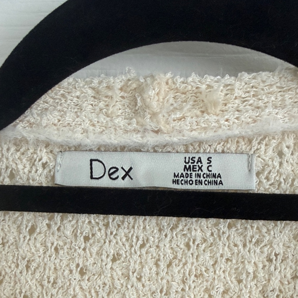 Dex Women's Beige Textured Knit Cardigan - Picture 3 of 8